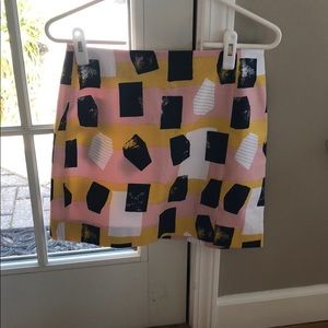 kate spade geometric patterned skirt